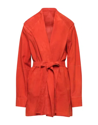 Pearls Overcoats In Orange