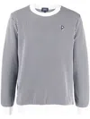 Pearly Gates Logo-patch Crew Neck Sweatshirt In Weiss