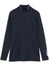 Pearly Gates Logo-print High-neck Jumper In Blue