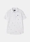 Pearly Gates White Houndstooth Polo Shirt In White Base