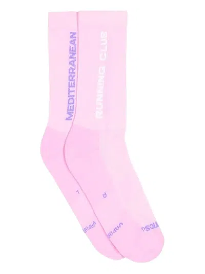 Peaufine Athletics Mediterranean Running Club Crew Socks