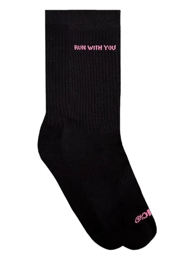 Peaufine Athletics Run With You Crew Socks