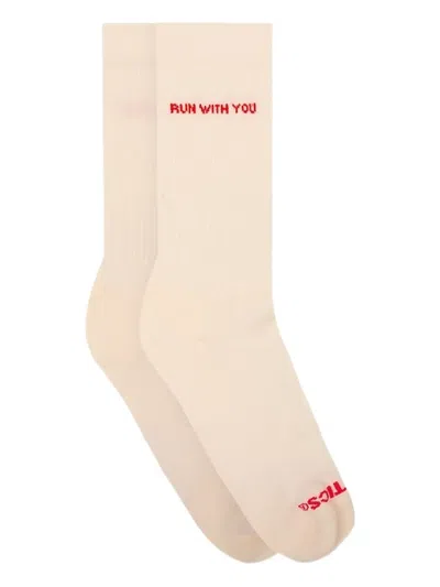 Peaufine Athletics Run With You Crew Socks