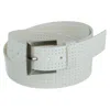Pebble Beach Men's Silicone Perforated Golf Belt In White