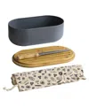 Pebbly Storage 4-pc. Bread Box In Gray