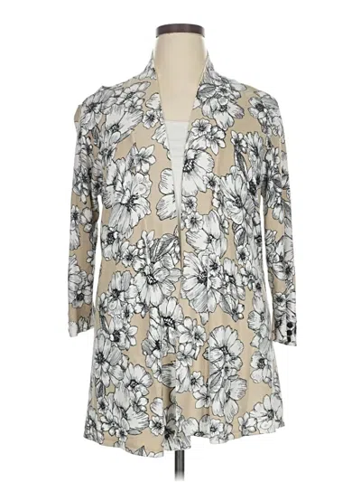 Pre-owned Peck & Peck 3/4 Sleeve Blouse In Gray