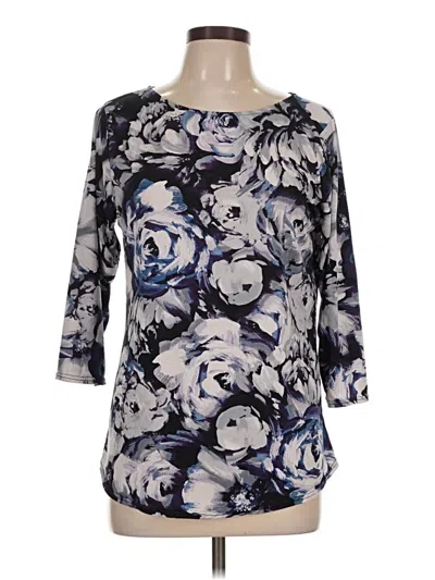 Pre-owned Peck & Peck 3/4 Sleeve Blouse In Gray