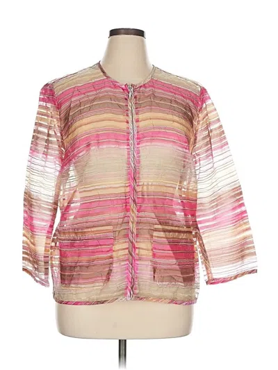 Pre-owned Peck & Peck 3/4 Sleeve Blouse In Pink
