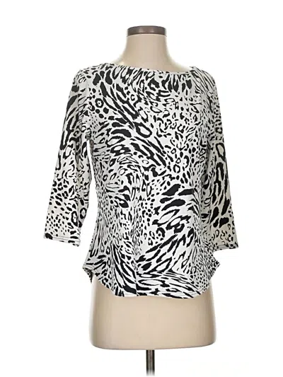 Pre-owned Peck & Peck 3/4 Sleeve Blouse In White