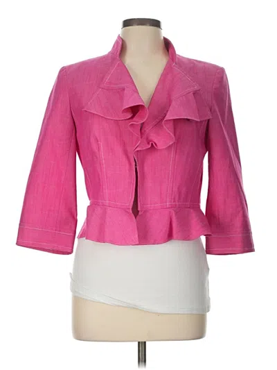Pre-owned Peck & Peck 3/4 Sleeve Top Pink Cowl Neck Tops