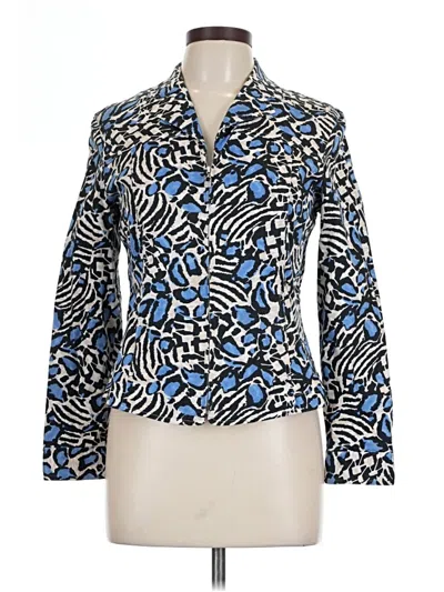 Pre-owned Peck & Peck Blazer Jacket In Blue