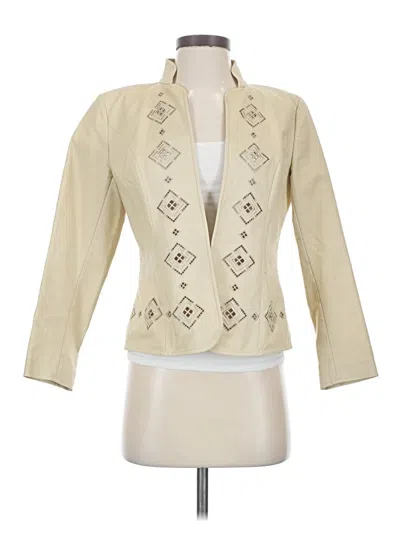 Pre-owned Peck & Peck Blazer Jacket In Ivory