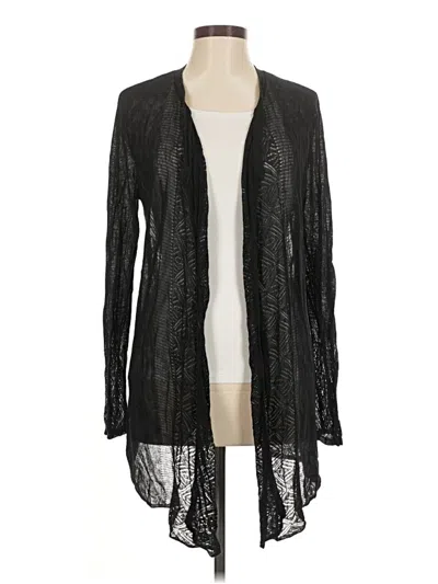 Pre-owned Peck & Peck Cardigan Sweater In Black