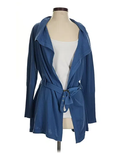 Pre-owned Peck & Peck Cardigan Sweater In Blue