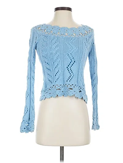 Pre-owned Peck & Peck Cardigan Sweater In Blue