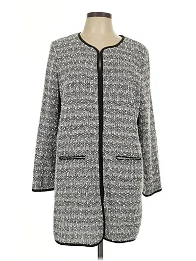 Pre-owned Peck & Peck Cardigan Sweater In Gray