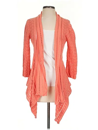Pre-owned Peck & Peck Cardigan Sweater In Orange
