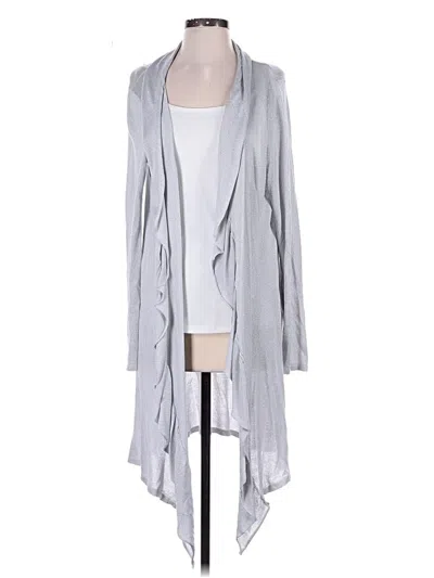 Pre-owned Peck & Peck Cardigan Sweater In Silver