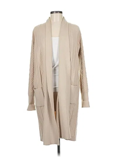 Pre-owned Peck & Peck Cardigan Sweater In Tan