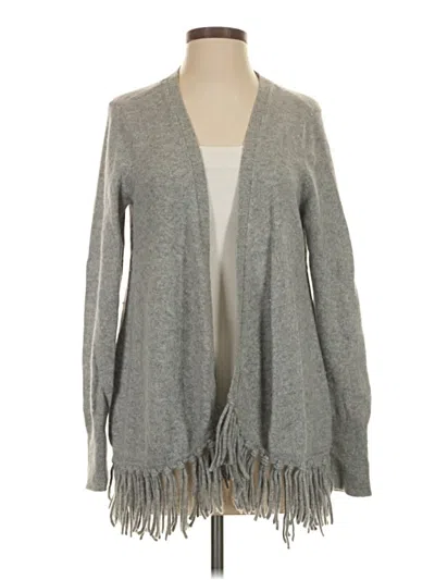 Pre-owned Peck & Peck Cashmere Cardigan Sweater In Gray