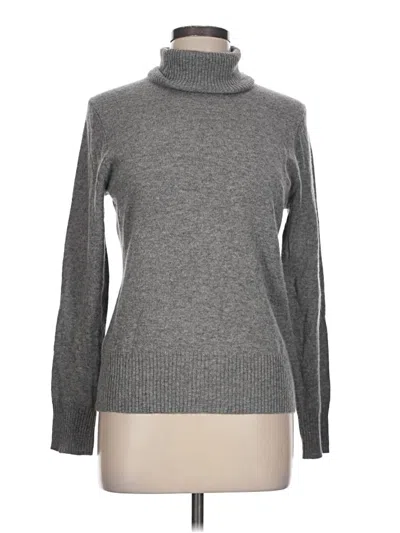 Pre-owned Peck & Peck Cashmere Pullover Sweater In Gray