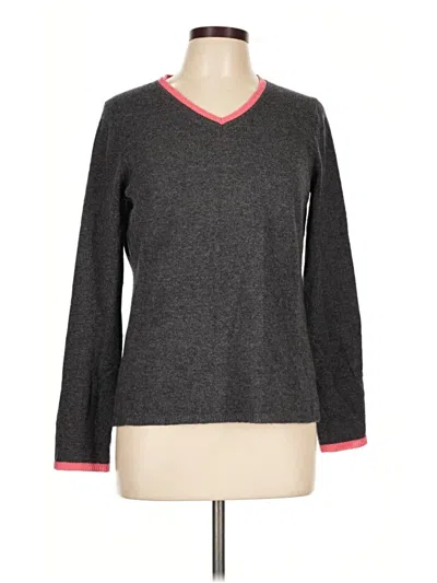Pre-owned Peck & Peck Cashmere Pullover Sweater In Gray