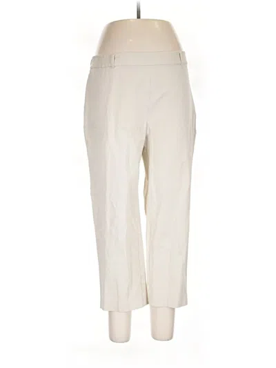 Pre-owned Peck & Peck Khaki Pant In Ivory