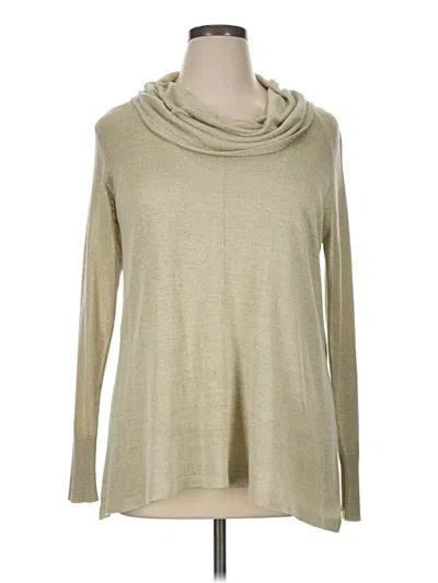 Pre-owned Peck & Peck Long Sleeve Turtleneck In Tan