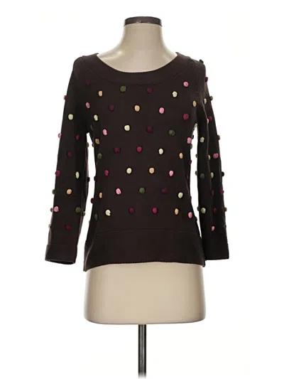 Pre-owned Peck & Peck Pullover Sweater In Brown