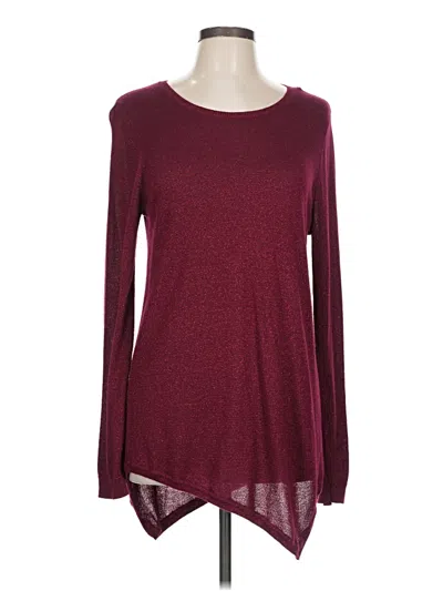 Pre-owned Peck & Peck Pullover Sweater In Burgundy