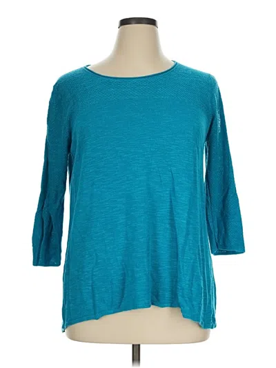 Pre-owned Peck & Peck Pullover Sweater In Teal