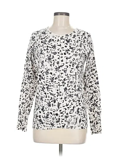 Pre-owned Peck & Peck Pullover Sweater In White