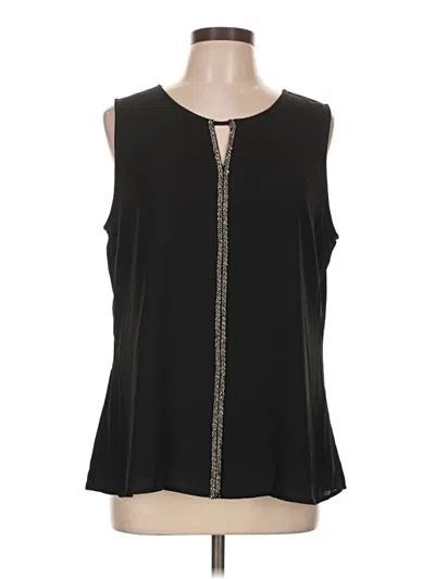 Pre-owned Peck & Peck Sleeveless Blouse In Black