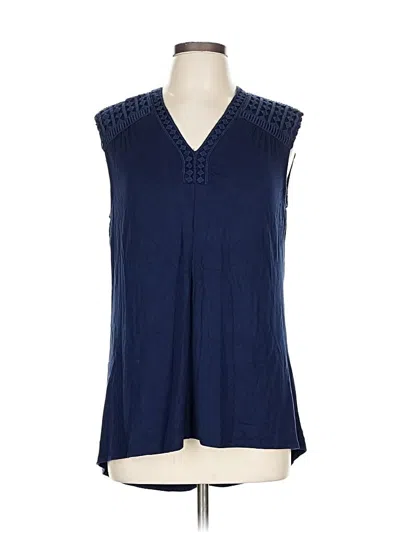 Pre-owned Peck & Peck Sleeveless Blouse In Blue