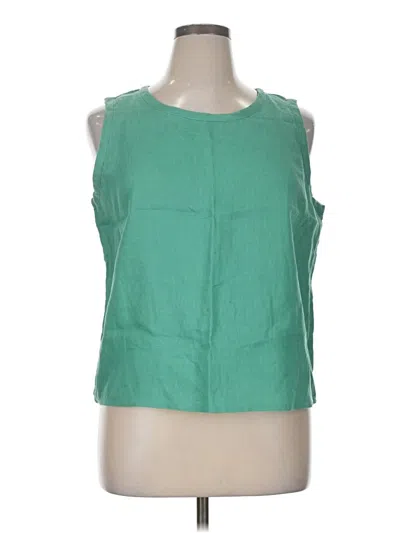 Pre-owned Peck & Peck Sleeveless Blouse In Green