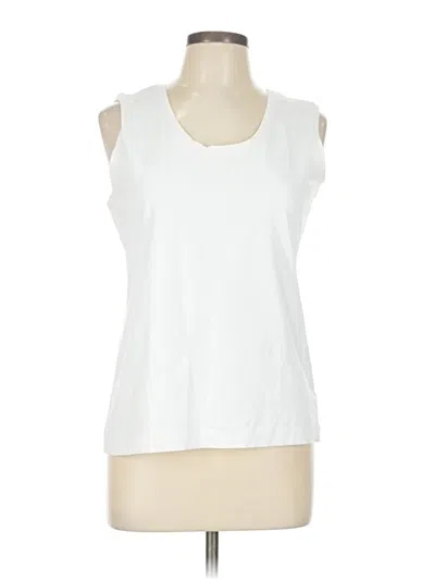 Pre-owned Peck & Peck Sleeveless Blouse In White