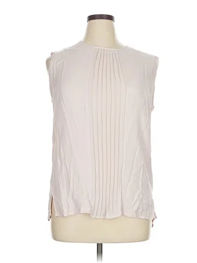 Pre-owned Peck & Peck Sleeveless Blouse In White