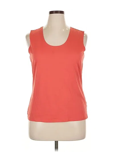 Pre-owned Peck & Peck Sleeveless T-shirt In Orange