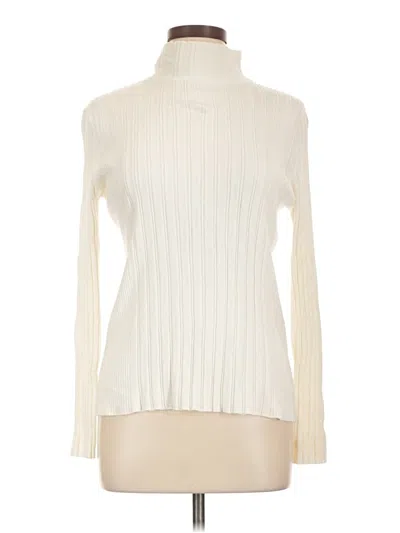 Pre-owned Peck & Peck Turtleneck Sweater In Ivory