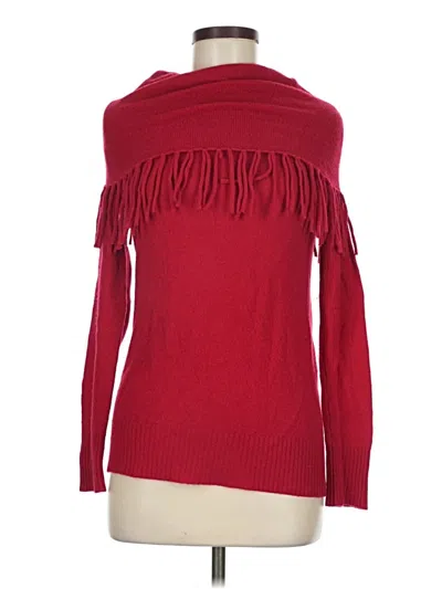 Pre-owned Peck & Peck Turtleneck Sweater In Red