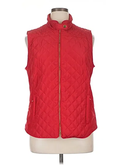 Pre-owned Peck & Peck Vest In Red