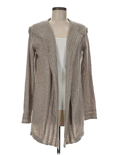Pre-owned Peck & Peck Wool Cardigan Sweater In Tan