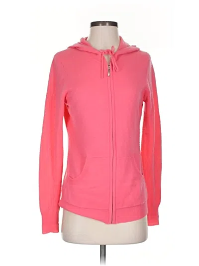 Pre-owned Peck & Peck Zip Up Hoodie In Pink