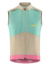 Pedaled Colour-block Zip-fastening Vest