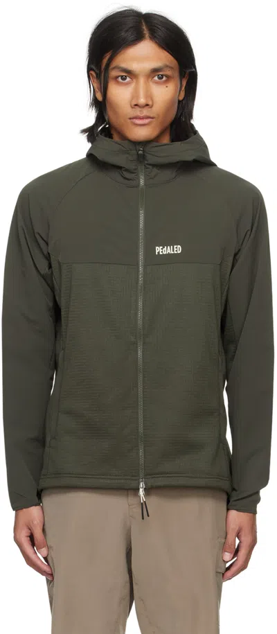 Pedaled Gray & Green Jary Jacket In 45pe Dark Grey