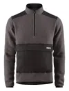 Pedaled Half-zip Kangaroo-pocket Sweater