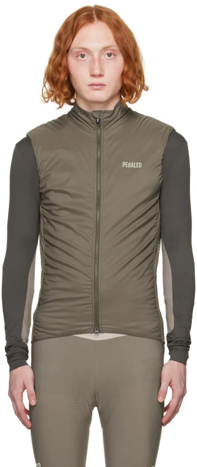 Pedaled Khaki Packable Vest In 11pe Green