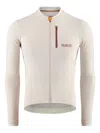 Pedaled Long-sleeve Zip-front Cycling Top In Neutral
