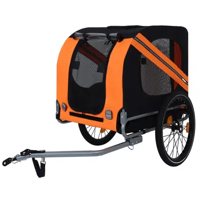 Pedora Large Folding Bike Trailer For Dogs - 120lb Capacity All-terrain Pet Carrier, Durable Steel Frame Fo In Multi