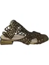 Pedro Antón Women's Napa Lame Sandal In Bronzo In Multi